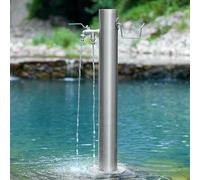 Colonna D'acqua Cilindrica In Acciaio Inox Giardino Verticale,supporto Porta Tubo Esterno Con Rubinetto,fontana Decorativa Idrante Erogatore D'acqua,tubo Dell'acqua In Metallo Picchetto di Prolunga