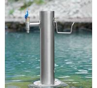 Colonna D'acqua Cilindrica In Acciaio Inox Giardino Verticale,supporto Porta Tubo Esterno Con Rubinetto,fontana Decorativa Idrante Erogatore D'acqua,tubo Dell'acqua In Metallo Picchetto di Prolunga