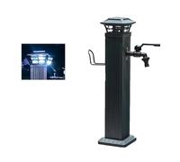 Colonna d'acqua con doppio rubinetto per giardino esterno | Dispenser d'acqua verticale da giardino Colonna da cortile Rubinetto solare esterno