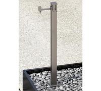Colonna d'acqua da esterno 80 cm rubinetto da giardino autoportante Fontana d'acqua Rubinetti invernali resistenti al gelo Premium Supporto per tubo flessibile in acciaio inossidabile per irrigazione