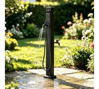 Colonna d'Acqua da Esterno con Rubinetto, Colonna d'Acqua Verticale in Acciaio Inossidabile, Idrante da Giardino Resistente al Gelo per il Lavaggio dell'Irrigazione del Prato(E,Height: 95cm/37.4in)