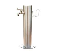 Colonna d'acqua da esterno in acciaio inossidabile con rubinetto verticale resistente al gelo da giardino Supporto per tubo cilindrico per un facile accesso e un uso durevole