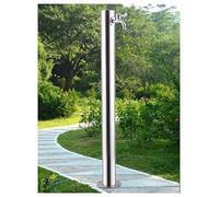 Colonna d'acqua da esterno in acciaio inox con rubinetto, fontana verticale per irrigazione giardino, rubinetto a pavimento con ingresso laterale
