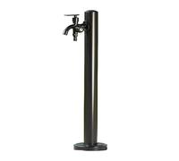 Colonna d'acqua da giardino all'aperto in acciaio inox nero rubinetto da giardino verticale supporto per pompa dell'acqua 94 cm colonna d'acqua cilindrica per un facile accesso e un'irrigazione