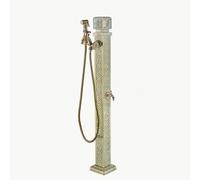 Colonna d'acqua da giardino autoportante con rubinetto e pistola a spruzzo, supporto verticale decorativo per tubo idraulico per decorazioni esterne