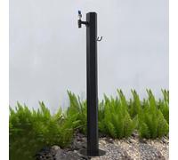 Colonna d'acqua da giardino autoportante in acciaio inossidabile con rubinetto fontana decorativa per esterni con base esagonale e rotonda per cortili e cortili