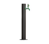 Colonna d'acqua da giardino for esterni nera con rubinetto a forma di scoiattolo in rame verde, fontana verticale in acciaio inossidabile 304, erogatore d'acqua, idrante
