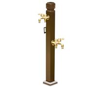 Colonna d'acqua da giardino in acciaio inossidabile 304 a prova di gelo, supporto per tubo esterno, fontana in metallo resistente per paesaggistica e giardino