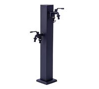 Colonna d'acqua da giardino in acciaio inossidabile con rubinetto a doppia uscita 65 cm/25,6 pollici rubinetto dell'acqua esterna indipendente durevole caratteristica dell'acqua da giardino per una