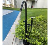 Colonna d'acqua da giardino in acciaio inox, 78,7 cm, antigelo, per lavaggio in cortile, ideale per giardinaggio, irrigazione e irrigazione (nero, 80 cm)