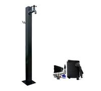 Colonna d'acqua da giardino in acciaio inox autonomo rubinetto esterno fontana da giardino per casa e cortile Premium irrigazione e soluzione di irrigazione finitura marrone