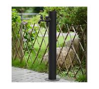 Colonna d'acqua da giardino in acciaio inox con doppio rubinetto per fontana esterna e supporto per tubo flessibile
