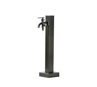 Colonna d'Acqua da Giardino in Acciaio Inox con Rubinetto a Doppio beccuccio, Fontanella a Colonna Moderna, Antigelo Frostless Fuori Cortile Rubinetto dell'Acqua per l'irrigazione e Il Lavaggio