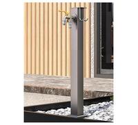 Colonna d'acqua da giardino in acciaio inox con supporto per tubo per irrigazione del prato e patio, durevole e resistente alle intemperie, facile installazione