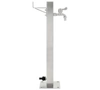 Colonna d'acqua da giardino in acciaio inox - quadrata 65 cm - durevole e resistente alle intemperie - irrigazione perfetta per prato e giardino - Design moderno per gli amanti delle attività all'aria