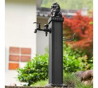 Colonna d'Acqua da Giardino in Lega di Alluminio, Fontana da Esterno con Rubinetto in Rame, Antigelo, Includere Pistola a Spruzzo da 7,5m(B,76cm/29.9in)