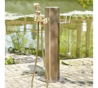 Colonna d'acqua da giardino indipendente con rubinetto in rame, fontana decorativa per irrigazione e lavaggio