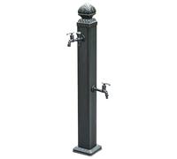 Colonna d'acqua da giardino resistente al gelo autoportante doppio rubinetto esterno efficiente supporto per tubo flessibile per un facile sistema di irrigazione e irrigazione