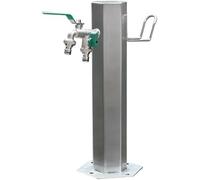 Colonna d'acqua da giardino - Rubinetto autoportante in acciaio inox con gancio per tubo - Crea un'oasi felice con fontana da giardino