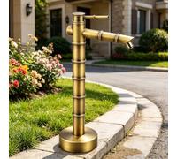 Colonna d'acqua da giardino verticale con rubinetto, rubinetto dell'acqua esterno Idrante da giardino indipendente per prato da giardino, rubinetto resistente al gelo(Side inlet,33.5cm)