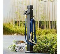 Colonna d'Acqua da Giardino Verticale in Acciaio Inossidabile con Rubinetto e Pistola a spruzzo, opzioni di Ingresso Doppie per Una funzionalità migliorata, Ideale per l'uso all'aperto