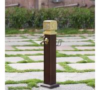 Colonna d'acqua esterna con rubinetto e pistola a spruzzo, idrante da giardino antigelo con isolamento termico, ingresso laterale o inferiore