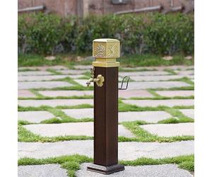 Colonna d'acqua esterna con rubinetto e pistola a spruzzo, idrante da giardino antigelo con isolamento termico, ingresso laterale o inferiore