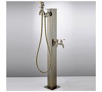 Colonna d'acqua esterna Fontana da giardino Dispenser d'acqua con supporto per tubo flessibile e rubinetto in rame Sistema di irrigazione per giardino