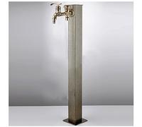 Colonna d'acqua esterna Fontana da giardino Dispenser d'acqua per patio con supporto per tubo e rubinetto in rame Irrigatori per prato Sistema di irrigazione Rubinetto per tubo da giardino