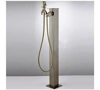 Colonna d'acqua esterna Fontana da giardino Tubo in rame Rubinetto Dispenser d'acqua per patio con supporto per tubo Irrigatori per prato Sistema di irrigazione per irrigazione efficiente