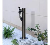 Colonna d'acqua esterna in acciaio inox - Rubinetto antigelo - Fontana d'acqua da giardino per irrigazione e irrigazione - Rubinetto rotondo a colonna R rubinetto 600 x 60 mm