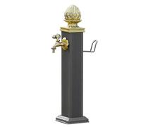 Colonna d'acqua esterna indipendente con rubinetto in rame Tubo interno in acciaio inox rubinetto da giardino e staffa per tubo flessibile per irrigazione fontana e uso in cortile