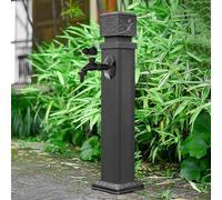 Colonna d'acqua esterna Rubinetto da giardino antigelo Rubinetto decorativo Fontana Acqua Dispenser Idrante Nero 5-114 cm/44,9 pollici - Perfetto per la decorazione di giardino e patio