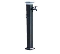 Colonna D'acqua for Esterni con Luce LED Solare, Colonna D'acqua Verticale Antigelo for Esterni, Rubinetto Indipendente, Doppio Rubinetto, Perfetta for L'illuminazione di Giardini e Paesaggi(Large)