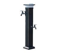 Colonna D'acqua for Esterni con Luce LED Solare, Colonna D'acqua Verticale Antigelo for Esterni, Rubinetto Indipendente, Doppio Rubinetto, Perfetta for L'illuminazione di Giardini e Paesaggi(Medium)