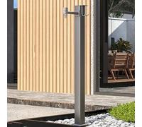Colonna d'Acqua Giardino Edelstahl 304, Rubinetto Antigelo con Doppio Ingresso, Fontanella Esterna per Irrigazione & Lavaggio(A-80cm/31.4in)