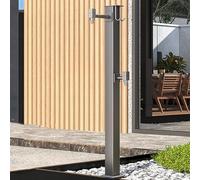 Colonna d'Acqua Giardino Edelstahl 304, Rubinetto Antigelo con Doppio Ingresso, Fontanella Esterna per Irrigazione & Lavaggio(B-80cm/31.4in)