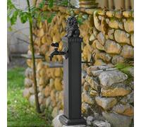 Colonna d'acqua in acciaio inossidabile con pistola a spruzzo, prolunga per rubinetto da giardino antigelo quadrata indipendente con rubinetto e gancio per tubo flessibil,Longevity Turtle-76cm/29.9in