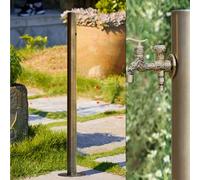 Colonna d'Acqua in Acciaio Inossidabile con Rubinetto - Colonna d'Acqua Verticale per Esterni, Rubinetto antigelo Indipendente per Giardini, patii e paesaggi
