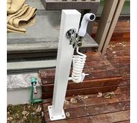 Colonna d'Acqua per Esterni in Acciaio Inossidabile 304 - Rubinetto antigelo con Tubo Flessibile per Pistola a spruzzo, idrante per Fontana da Giardino (Bianco, 95 cm/37 Pollici) - Resistent