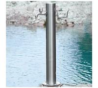 Colonna d'acqua per esterni in acciaio inossidabile con rubinetto - Idrante antigelo per giardini, resistente supporto per tubo flessibile montato a pavimento, ideale per cortili e patii
