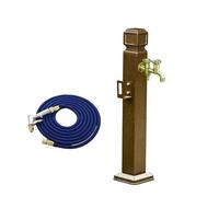 Colonna d'acqua per giardino verticale, Colonna idrica da esterno con rubinetto, irrigatore e supporto portatubo autoportante - Fontana a colonna idrante(Bronze,Small)