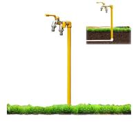 Colonna d'Acqua per Rubinetto, Rubinetto Esterno antigelo - Rubinetto autoportante da 80 cm, Rubinetto Giallo Resistente per la Protezione Invernale, Ideale per Giardini e patii, Rubinetto e