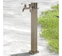 Colonna d'Acqua per Rubinetto, Supporto per Rubinetto Esterno antigelo, Supporto per Tubo a Doppia Colonna da 80 cm, Rubinetto autoportante Resistente per irrigazione e annaffiatura del giar
