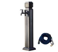 Colonna d'acqua quadrata verticale ad alta pressione, pistola a spruzzo con doppio rubinetto per irrigazione da giardino e fattoria, design compatto per un facile lavaggio e uso in giardino