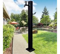 Colonna d'acqua quadrata verticale in acciaio inox per giardino, rubinetto per tubo flessibile antigelo per esterni, prolunga per fontana d'acqua per irrigazione da giardino/lavaggio auto/acqua (ner