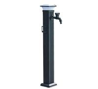 Colonna d'acqua solare a LED for esterni, idrante da giardino antigelo luce notturna alimentata for giardino cortile(With Short Faucet,104CM)