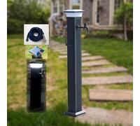 Colonna d'acqua solare a LED per esterni, antigelo, autoportante, resistente, rubinetto da giardino con rubinetto illuminato per un facile accesso e illuminazione
