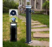 Colonna d'acqua solare a LED per esterni, resistente al gelo e supporto per tubo autoportante, rubinetto da giardino durevole per un facile giardinaggio e irrigazione paesaggistica