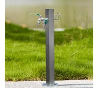 Colonna d'acqua verticale all'aperto del giardino con il rubinetto, fontana decorativa dell'acciaio inossidabile per l'idrante del cortile